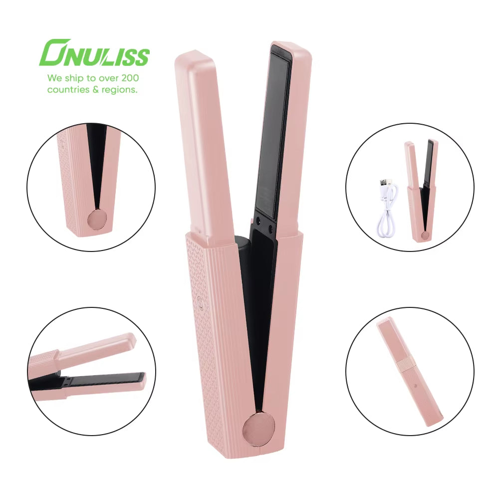 OEM/ODM Hair Straightener Rapidcharge Technology Ceramic Mini Cordless Flat Iron Smart Hair Straighteners Electric Household