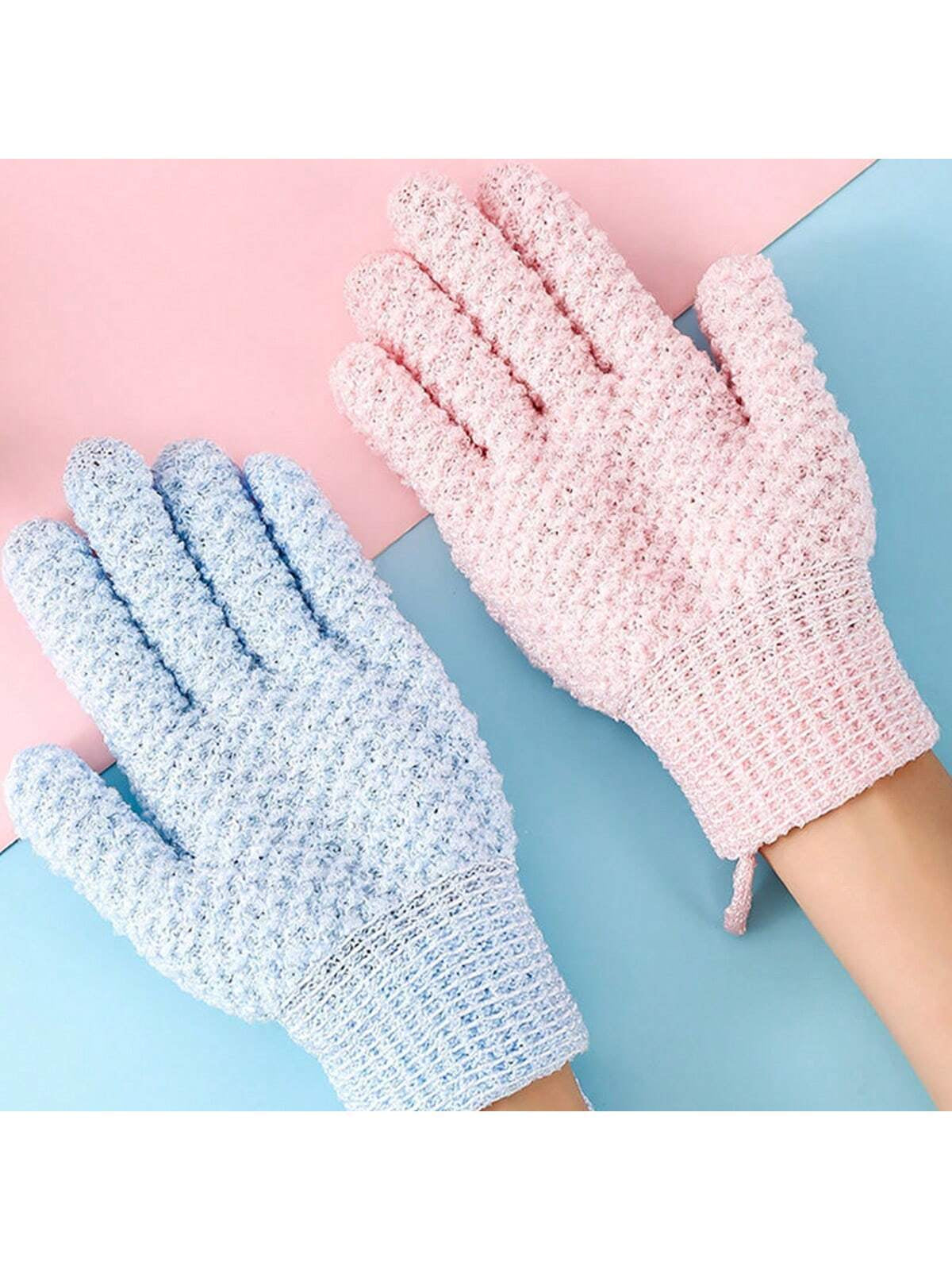 1/2 Pieces Exfoliating Shower Gloves, Shower Gloves Towel Bath Gloves, Reversible Exfoliating Gloves for Spa, Massage and Body Scrub, Body Scrub Bath Accessories Home Bathroom Decor Fall Decor Back to School