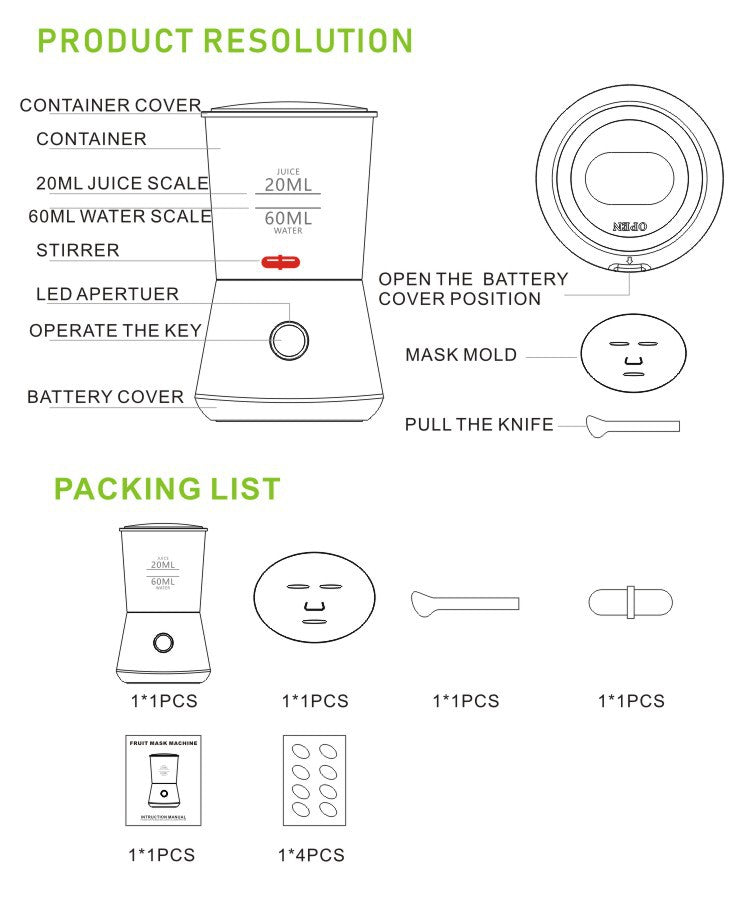 ماكينة ماسك الفواكه والخضروات DIY | DIY Fruit And Vegetable Facial Mask Machine Beauty Instrument