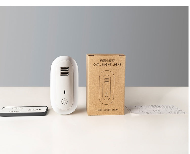مصباح جداري LED بسيط مزود بمقبس تحكم عن بعد USB، مع مؤقت لتعتيم الإضاءة الليلية، مناسب لغرف النوم والمعيشة والممرات.