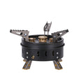 موقد غاز محمول مضاد للرياح للتخييم والرحلات الخارجية | Portable Windproof Camping Cookout Gas Stove Holder Set