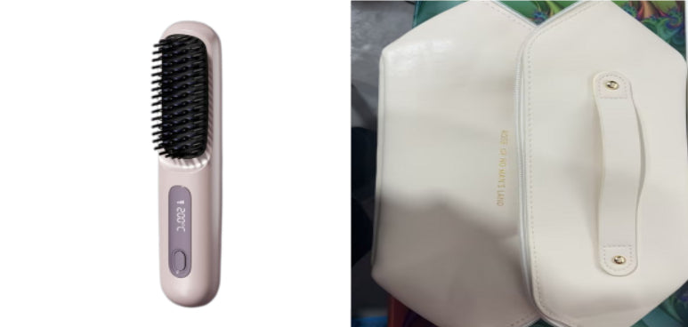 مشط تمليط لاسلكي 2 في 1 | 2 In 1 Straight Hair Comb Wireless Hair Straightener Brush