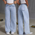 جينز نسائي خصر عالي مستقيم | Sweet Spicy High Waist Straight Jeans Women