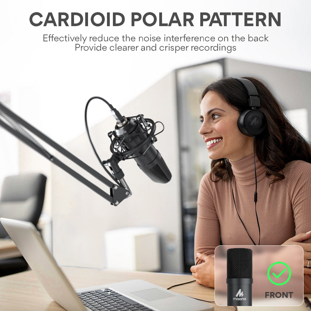 مايكروفون كوندنسر سلكي للهاتف والكمبيوتر والتسجيل | Wired Condenser Microphone for Mobile Phone Computer Recording KTV