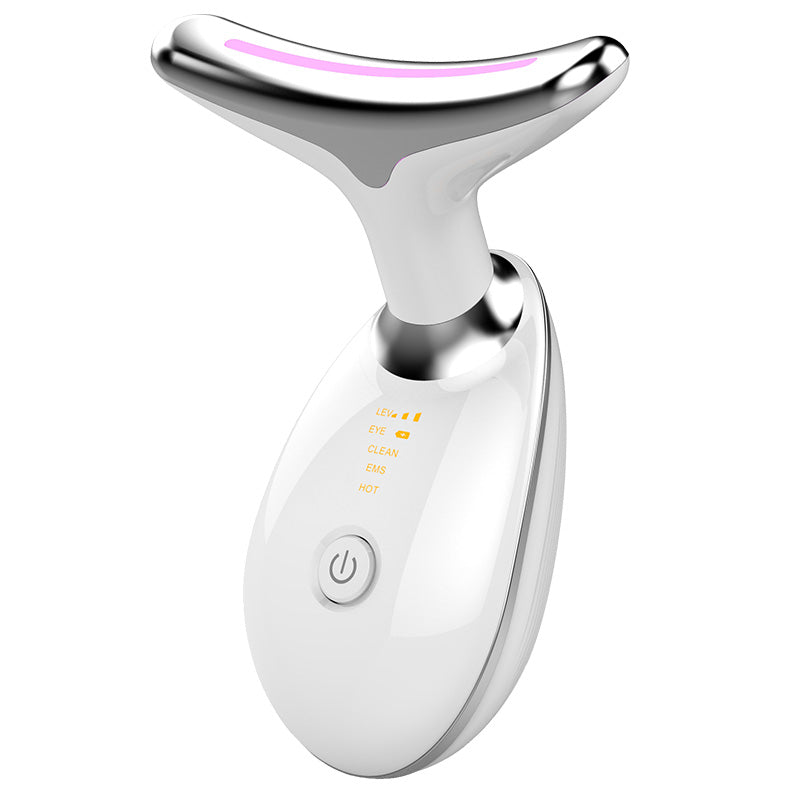 جهاز مساج EMS لشد الرقبة | EMS Thermal Neck Lifting Massager LED Photon Microcurrent Wrinkle Remover