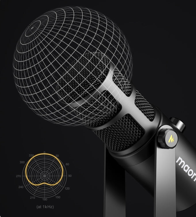 مايكروفون XLR احترافي للبث المباشر والتسجيل ثنائي الوضع | XLR USB Dual Mode Live Broadcast Recording Moving Coil Microphone