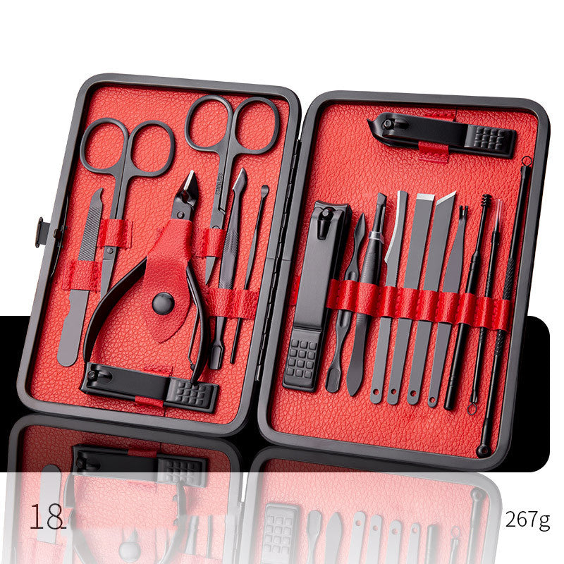 طقم مقص أظافر احترافي متعدد للعناية بالأظافر والقدمين | Professional Scissors Nail Clippers Set Ear Spoon Pedicure Knife Nail Groove Trimmers