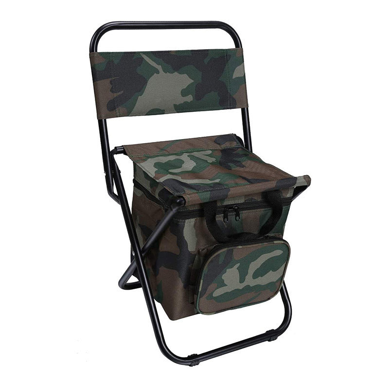 كرسي تخييم قابل للطي مع حقيبة تبريد | Folding Fishing Chair Backpack with Cooler Bag Portable Camping Chair