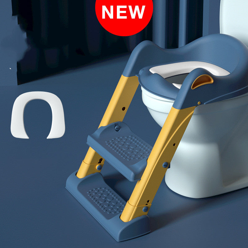 مقعد مرحاض أطفال قابل للطي | Stair-type Baby Ladder Folding Toilet Seat  Cushion