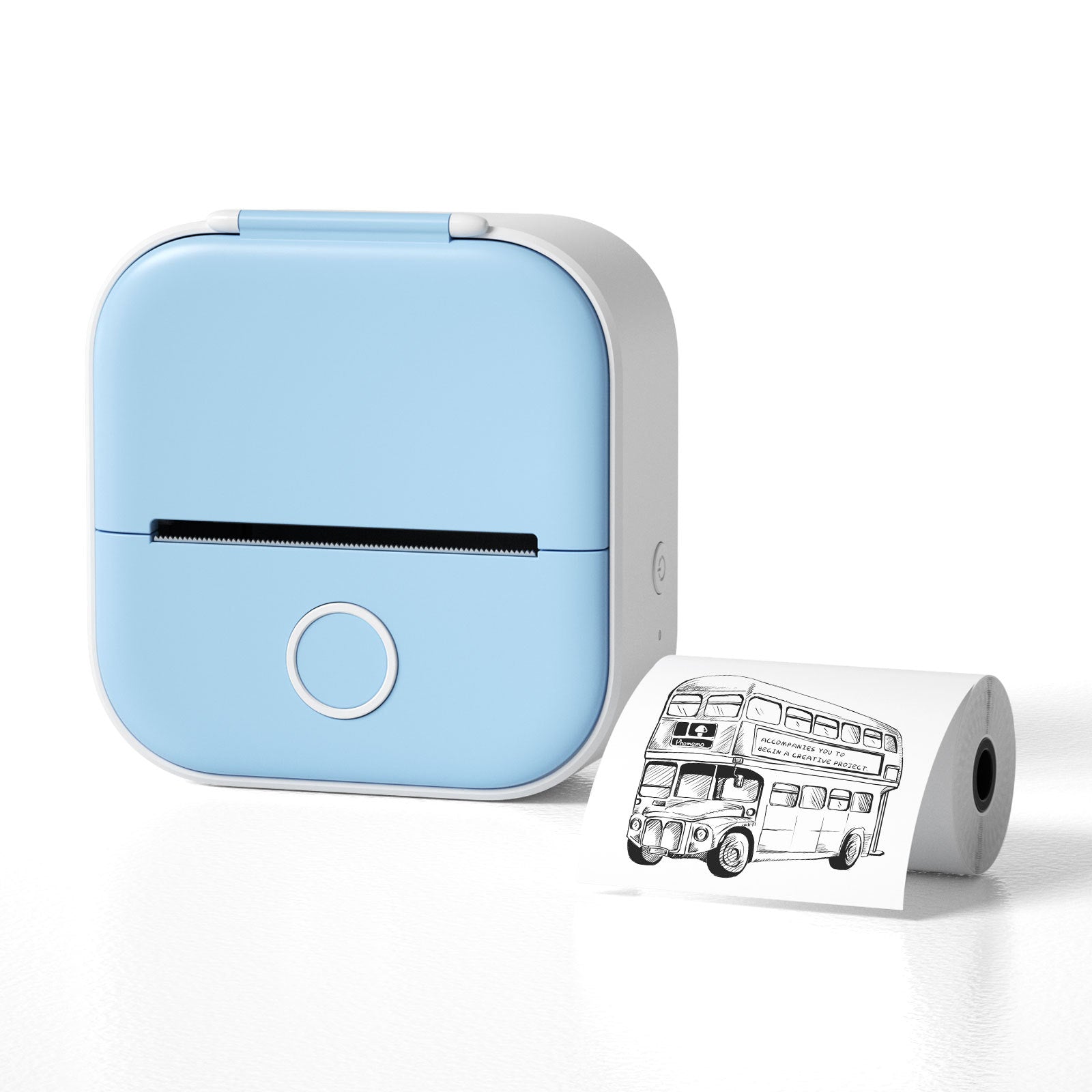 طابعة ملصقات حرارية محمولة بلوتوث للصور والبطاقات والأسئلة | Portable Mini Thermal Label Printer Home Photo Printer Bluetooth Mini Label Printer