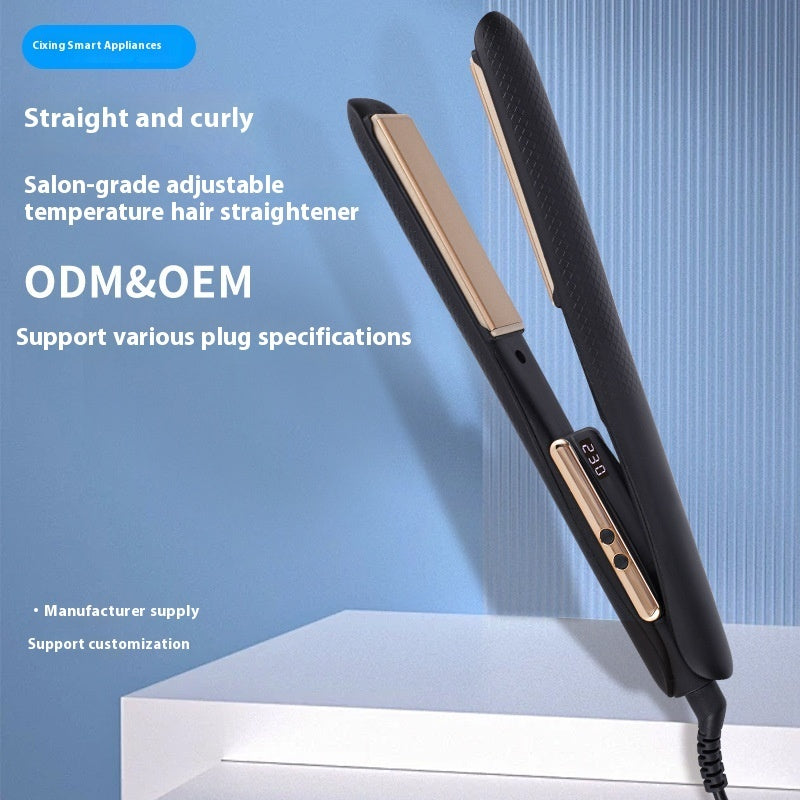 مكواة شعر 2 في 1 بشاشة رقمية وتحكم بدرجة الحرارة | Digital Display 6-speed Temperature Control Hair Straightener Ceramic Coating 2-in-1