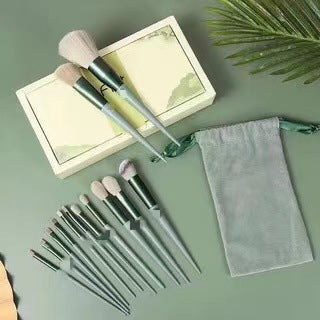 13Pcs Makeup Brush Set Foundation Blush Eye Shadow Cosmetic Beauty Tools | طقم فرش مكياج 13 قطعة للأساس والبلاشر وظلال العيون