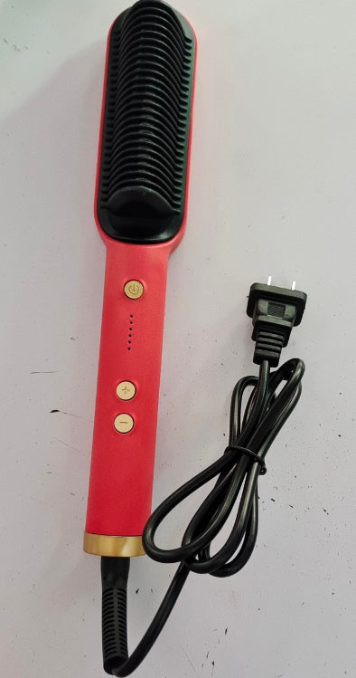 مكواة شعر 2 في 1 مع تجعيد | New 2 In 1 Hair Straightener Hot Comb Curling Tong Electric Hair Brush