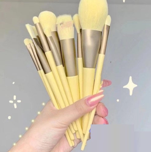 13Pcs Makeup Brush Set Foundation Blush Eye Shadow Cosmetic Beauty Tools | طقم فرش مكياج 13 قطعة للأساس والبلاشر وظلال العيون