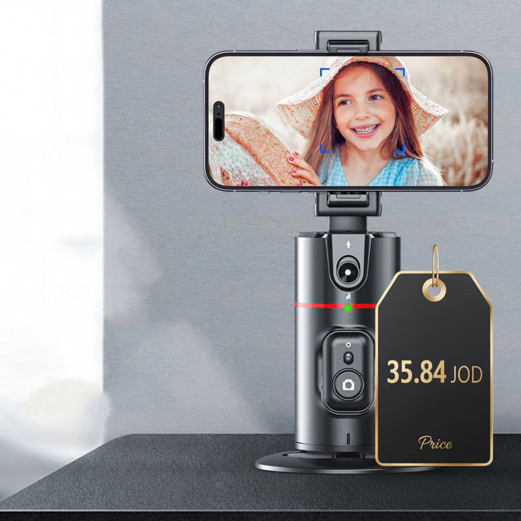 مثبت ذكي بتقنية AI للتعرف على الوجه والتتبع 360 درجة | 360 Degree Intelligent AI Facial Recognition Tracking And Tracking Stabilizer