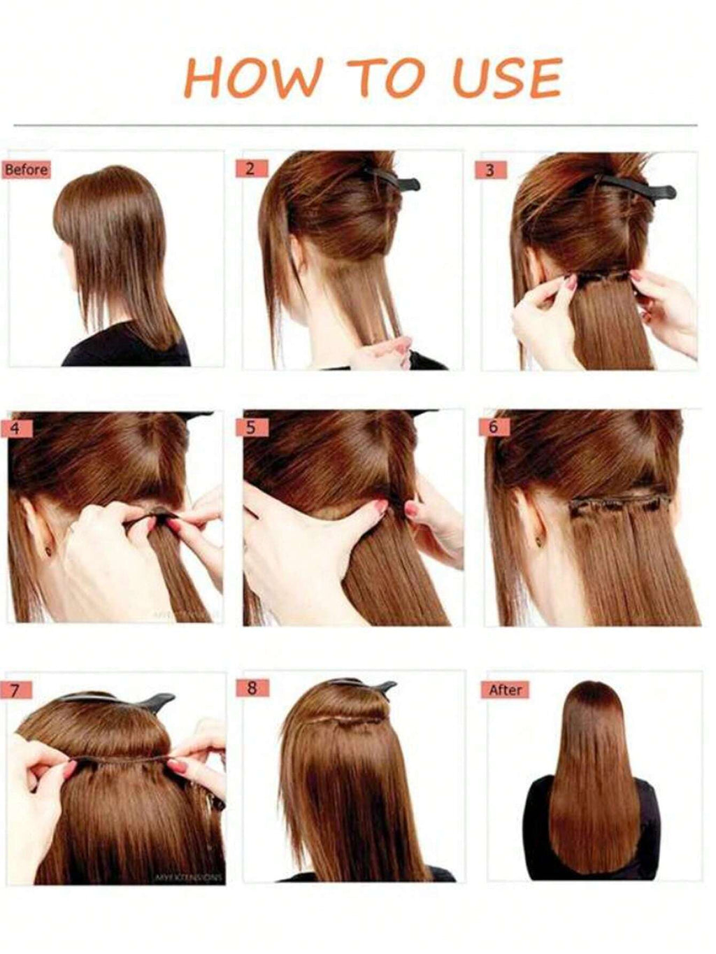 ZURO 16 Clips 22 Inch 7Pcs Black Straight Synthetic Hair Extensions for Women ZURO 16 مشبك – 22 إنش – 7 قطع – وصلات شعر صناعية مستقيمة سوداء للنساء