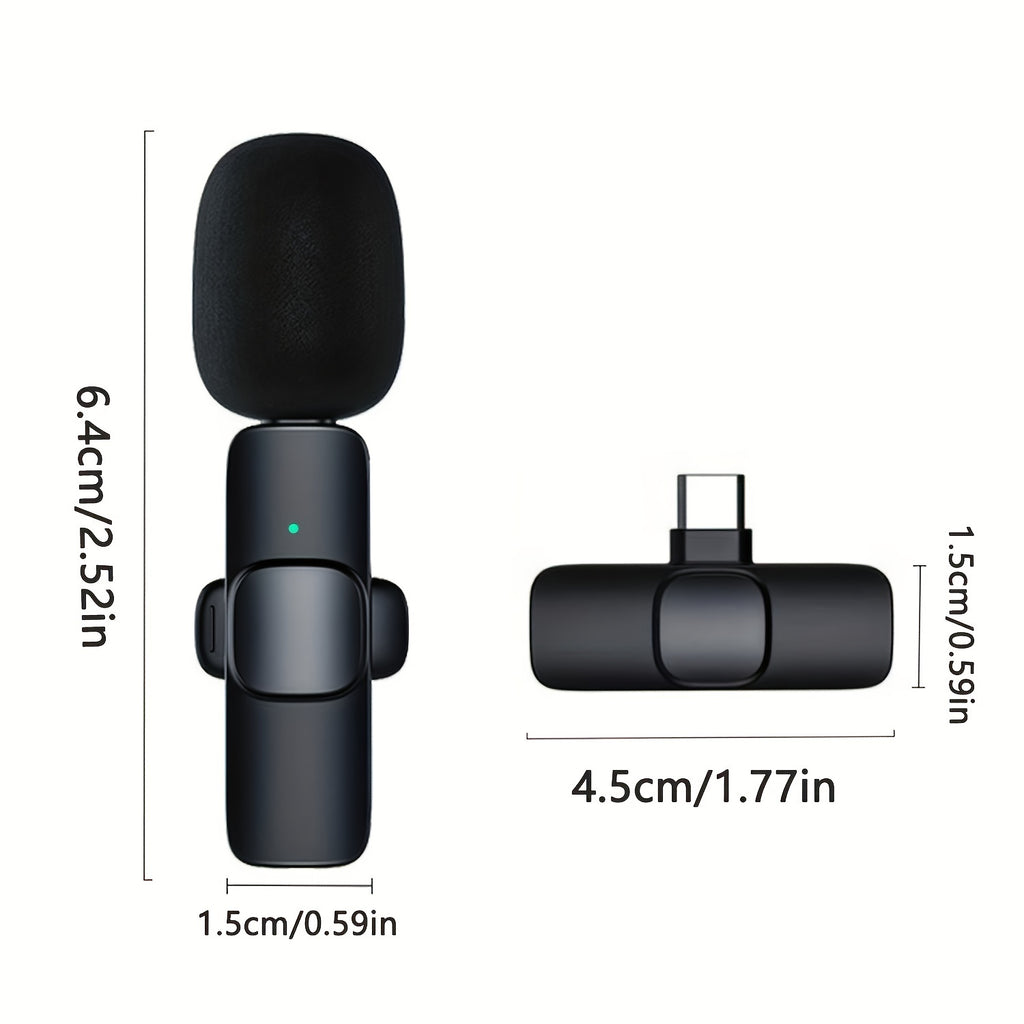 ميكروفون لافالير لاسلكي لـ iPhone وiPad احترافي | Wireless Lavalier Lapel Microphone for iPhone iPad
