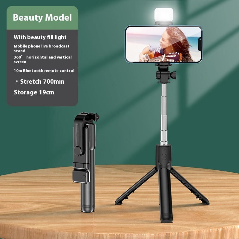 Mobile Phone Bluetooth Selfie Stick Tripod Self Timer | عصا سيلفي بلوتوث حامل ثلاثي للهواتف المحمولة مع مؤقت ذاتي