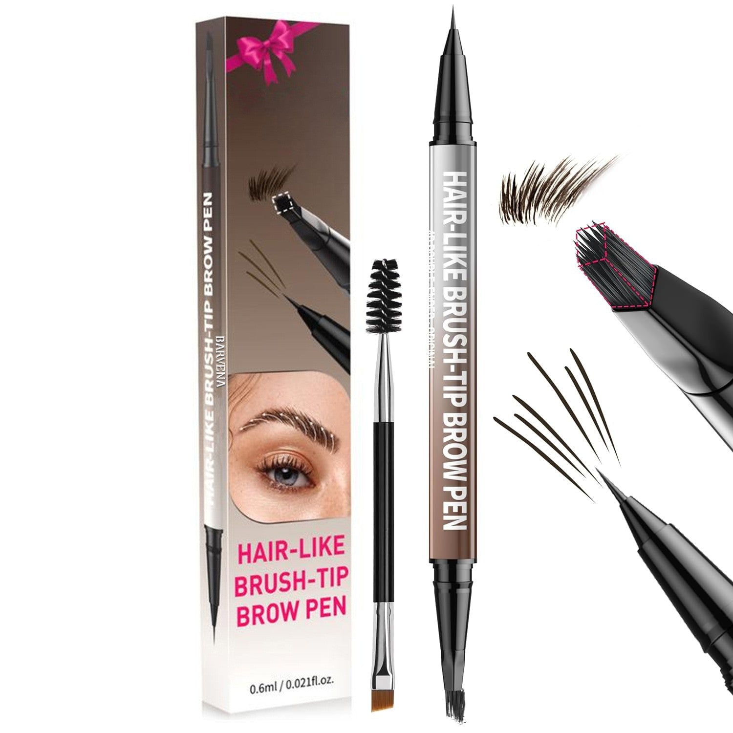Waterproof And Sweat-proof Not Smudge Double-headed Eyebrow Pencil | قلم حواجب مزدوج مقاوم للماء والعرق لا يتلطخ