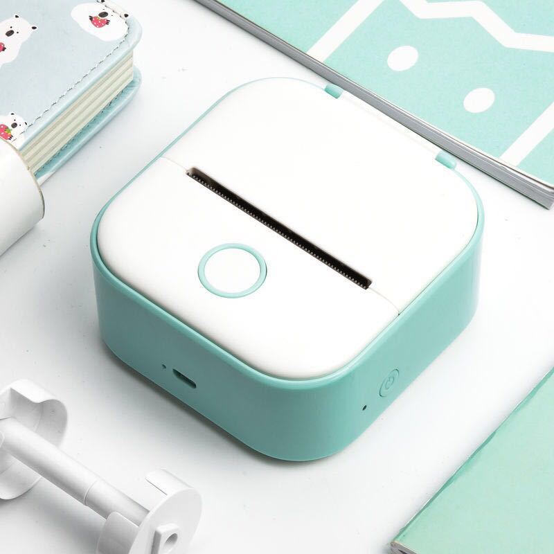 طابعة ملصقات حرارية محمولة بلوتوث للصور والبطاقات والأسئلة | Portable Mini Thermal Label Printer Home Photo Printer Bluetooth Mini Label Printer