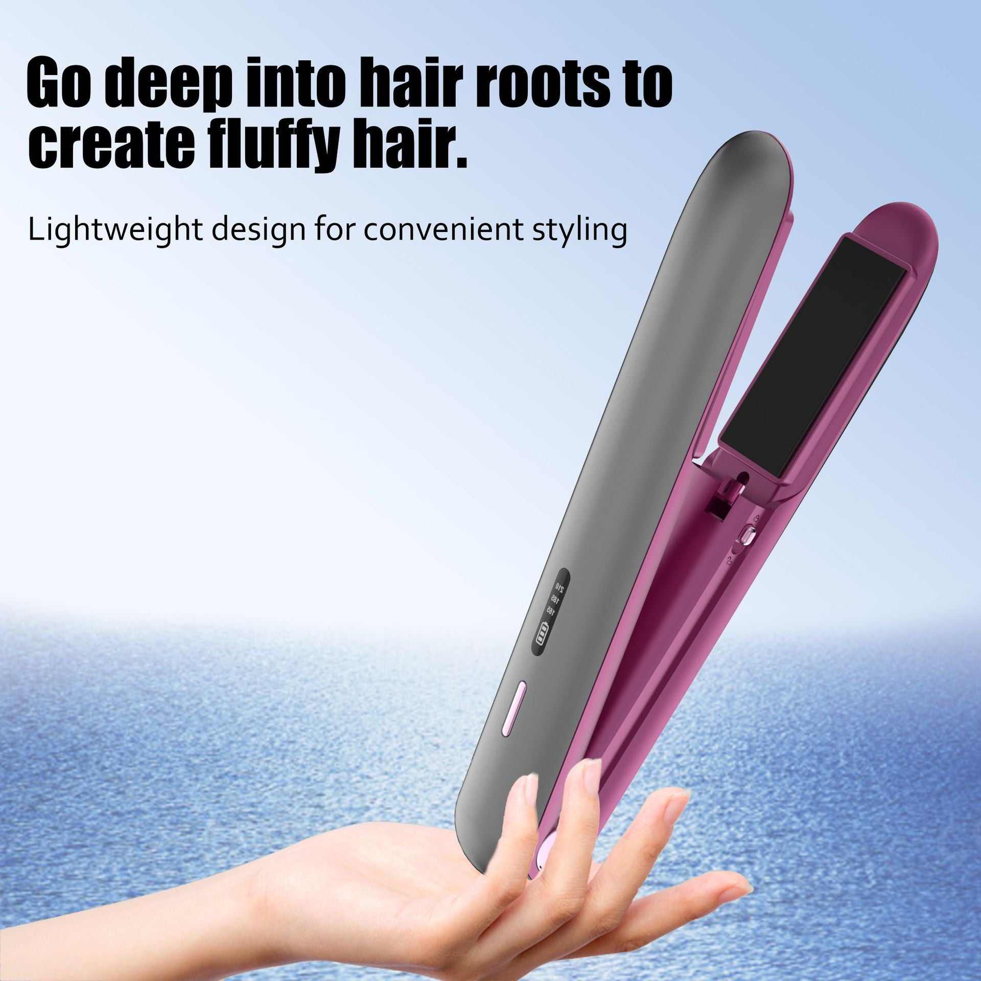 مكواة شعر صغيرة لاسلكية للفرد والتمويج | Wireless Charging Plywood Bangs For Curling Or Straightening Small Hair Straightener