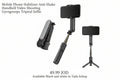 مثبت هاتف مضاد للاهتزاز مع جيروسكوب وحامل ثلاثي | Mobile Phone Stabilizer Anti-Shake Handheld Video Shooting Gyroscope Tripod Selfie