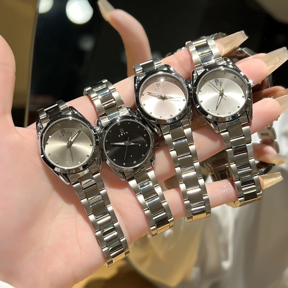 ساعة نسائية فاخرة بسوار فولاذي أنيقة | Exquisite Ladies Steel-band Wristwatch