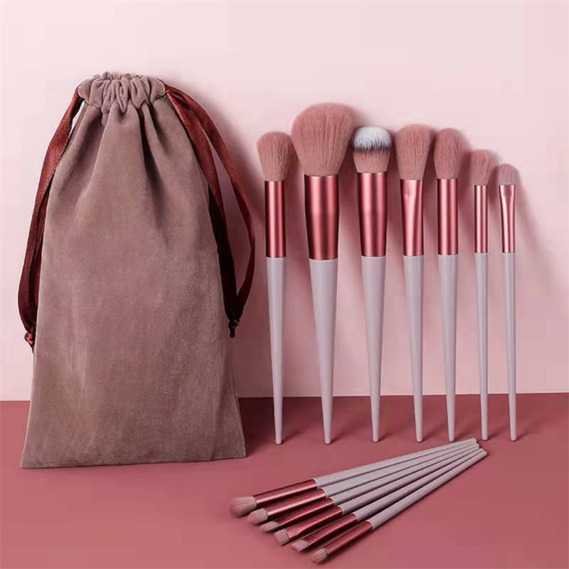 13Pcs Makeup Brush Set Foundation Blush Eye Shadow Cosmetic Beauty Tools | طقم فرش مكياج 13 قطعة للأساس والبلاشر وظلال العيون