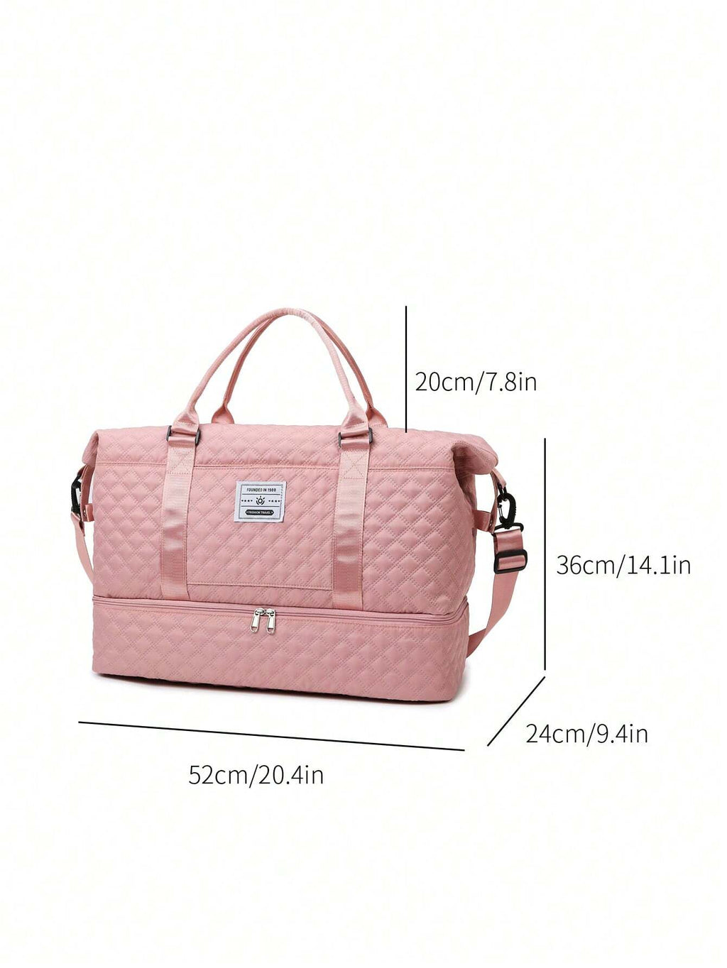 2PCS Large Capacity Travel Duffel Bag, Wet and Dry Separation Fitness Bag, Weekend Overnight Shoulder Bag, Hospital Necessary Mommy Bag, Travel Bag, Holiday Bag, Weekend Bag, Overnight Bag, with a Pull Bar Bag, with Shoe Storage, Boarding Bag, Cosmetics Storage Bag for Suitcase Gym Bag Duffle Bag for Luggage Carry on Bag College Bag Luggage Bags Weekender Bag Hospital Bag Pink Winter Bag for School School Accessories School Stuff