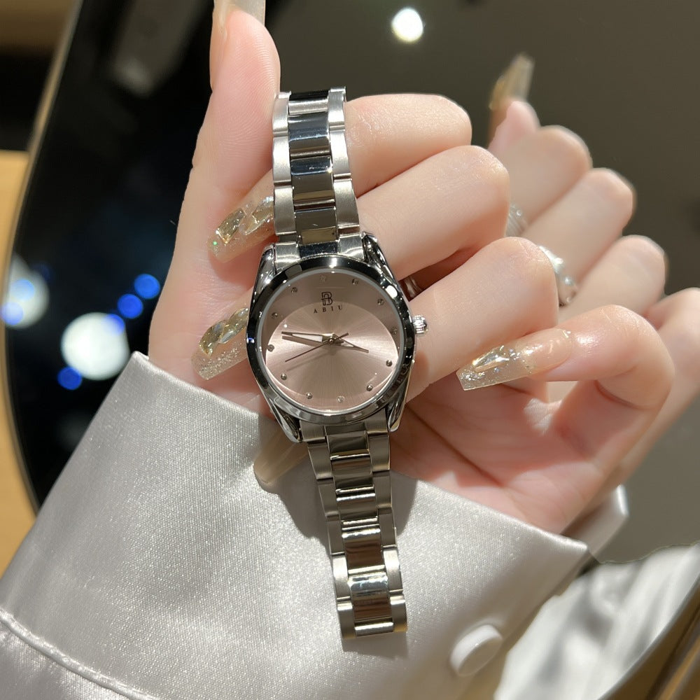 ساعة نسائية فاخرة بسوار فولاذي أنيقة | Exquisite Ladies Steel-band Wristwatch