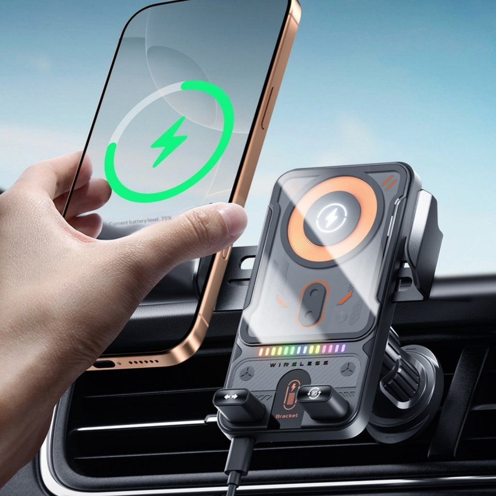 حامل هاتف للسيارة بشحن لاسلكي على فتحة الهواء للملاحة | Wireless Charging Car Air Vent Phone Mount For Navigation