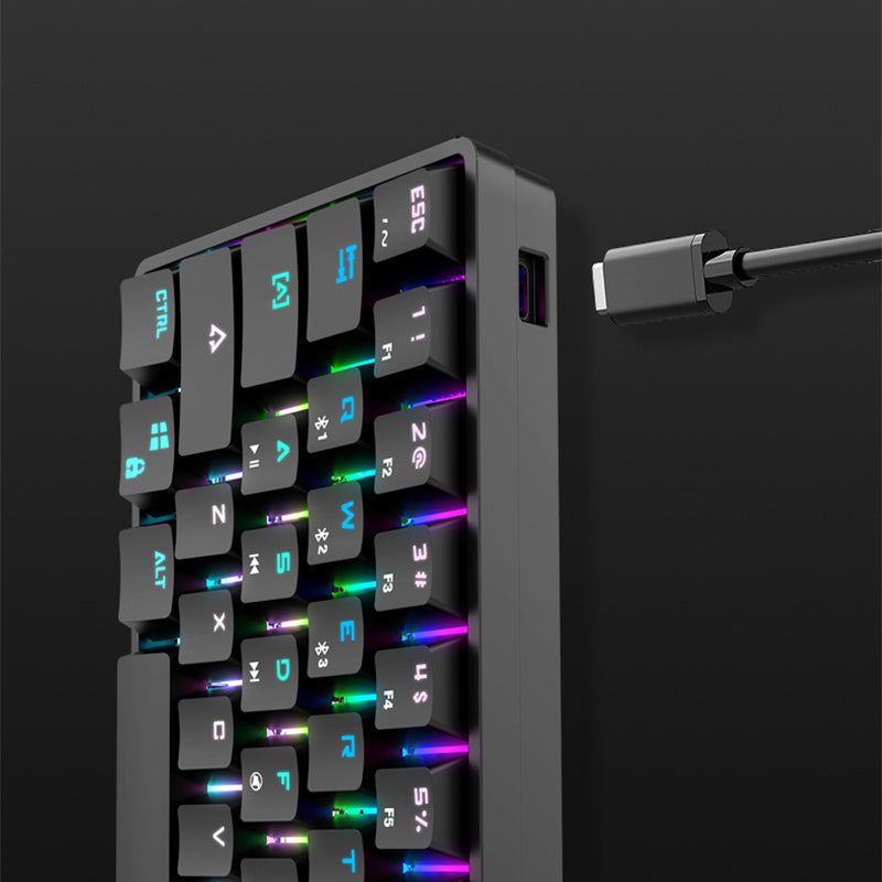 كيبورد ميكانيكي لاسلكي بلوتوث بمفاتيح PBT ملونة | Wireless Bluetooth Keyboard Colorful PBT Keycaps Mechanical Keyboard