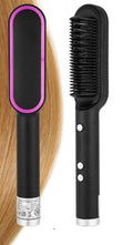 مكواة شعر 2 في 1 مع تجعيد | New 2 In 1 Hair Straightener Hot Comb Curling Tong Electric Hair Brush