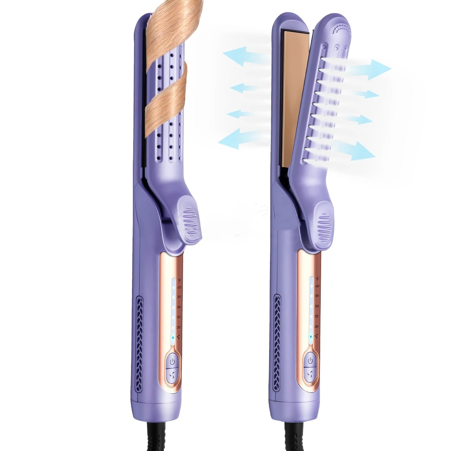 مكواة شعر كهربائية منزلية للتجعيد والتسريح | Home Hair Curling Electric Hair Straightener Device