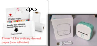 طابعة ملصقات حرارية محمولة بلوتوث للصور والبطاقات والأسئلة | Portable Mini Thermal Label Printer Home Photo Printer Bluetooth Mini Label Printer