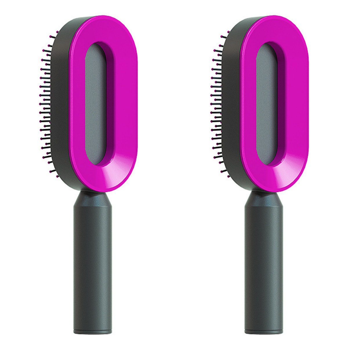 فرشاة شعر ذاتية التنظيف بضغطة واحدة مضادة للكهرباء لمساج فروة الرأس | Self Cleaning Hair Brush One-key Cleaning Anti-Static Airbag Massage Scalp Comb