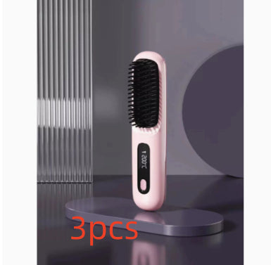 مشط تمليط لاسلكي 2 في 1 | 2 In 1 Straight Hair Comb Wireless Hair Straightener Brush