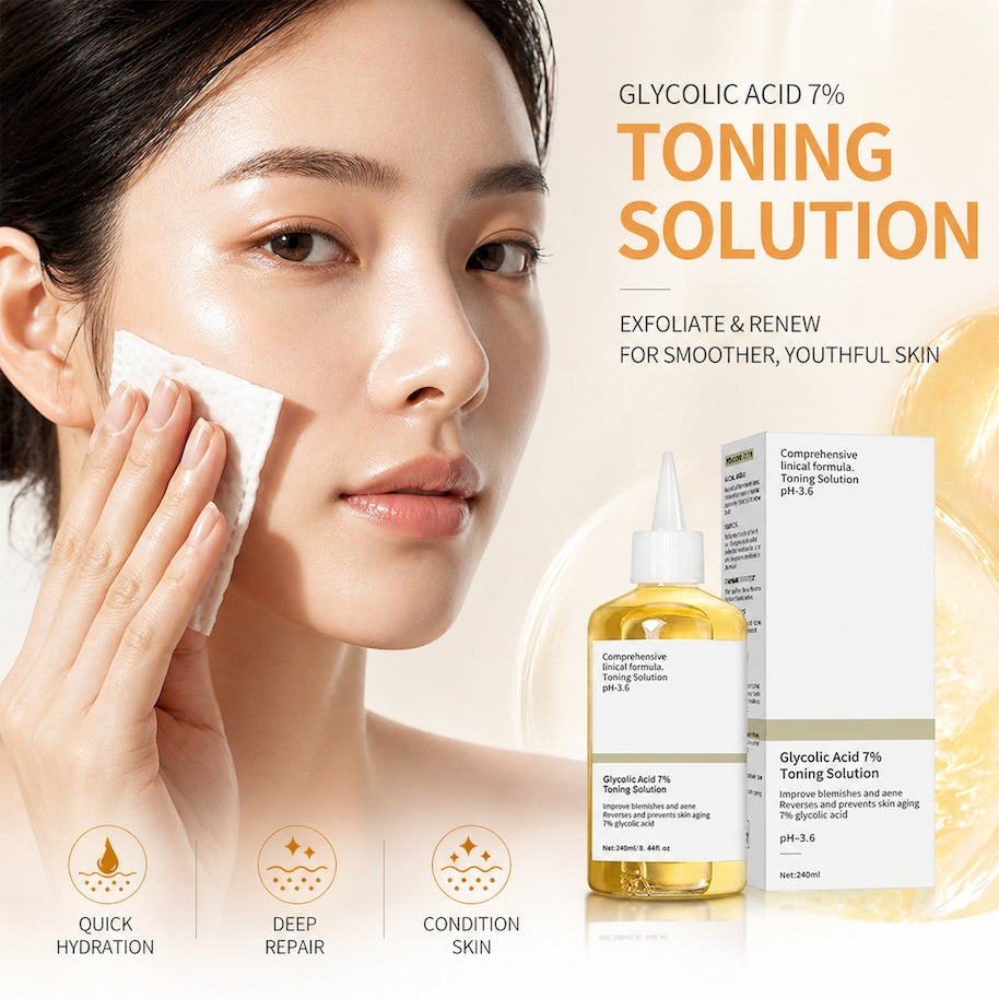 تونر حمض الجليكوليك وسيروم مرطب | Glycolic Acid Toner Serum