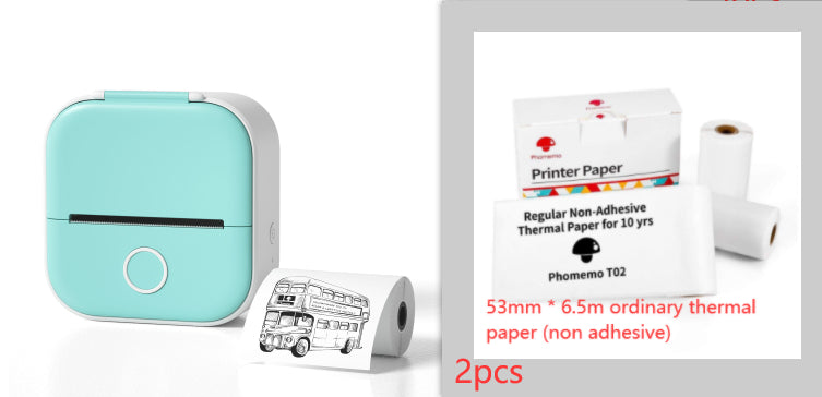طابعة ملصقات حرارية محمولة بلوتوث للصور والبطاقات والأسئلة | Portable Mini Thermal Label Printer Home Photo Printer Bluetooth Mini Label Printer
