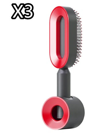 فرشاة شعر ذاتية التنظيف بضغطة واحدة مضادة للكهرباء لمساج فروة الرأس | Self Cleaning Hair Brush One-key Cleaning Anti-Static Airbag Massage Scalp Comb