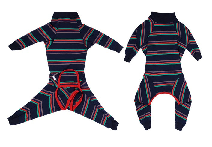 بيجامة كلاب قطنية مرنة بأربعة أرجل | Fully Enclosed High Elastic Four-Legged Dog Pajamas