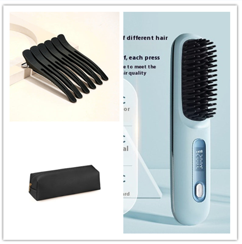 مشط تمليط لاسلكي 2 في 1 | 2 In 1 Straight Hair Comb Wireless Hair Straightener Brush