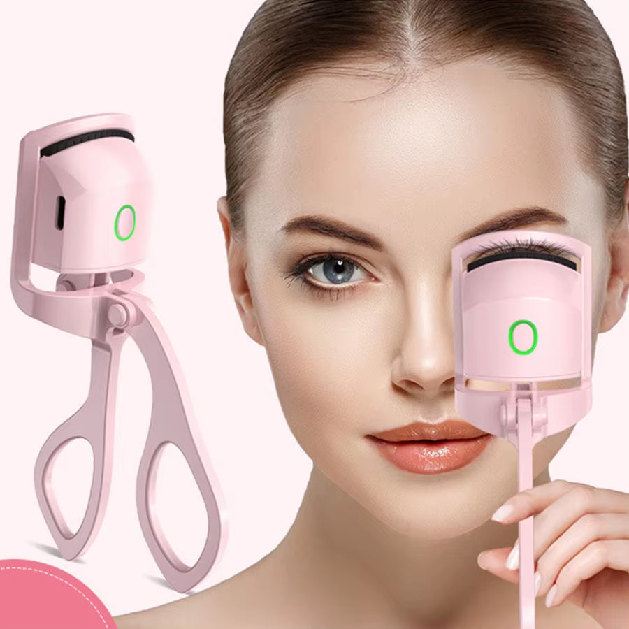 Rechargeable Heated Eyelash Curler Mini Pink Electric Heated Eyelash Curler
