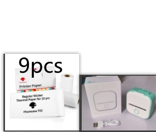 طابعة ملصقات حرارية محمولة بلوتوث للصور والبطاقات والأسئلة | Portable Mini Thermal Label Printer Home Photo Printer Bluetooth Mini Label Printer