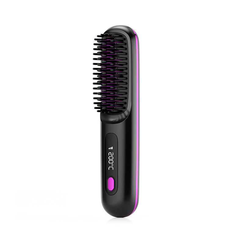 مشط تمليط لاسلكي 2 في 1 | 2 In 1 Straight Hair Comb Wireless Hair Straightener Brush