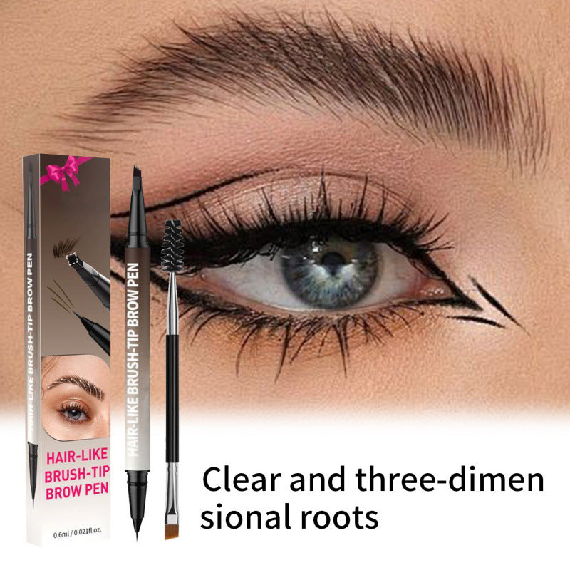 Waterproof And Sweat-proof Not Smudge Double-headed Eyebrow Pencil | قلم حواجب مزدوج مقاوم للماء والعرق لا يتلطخ