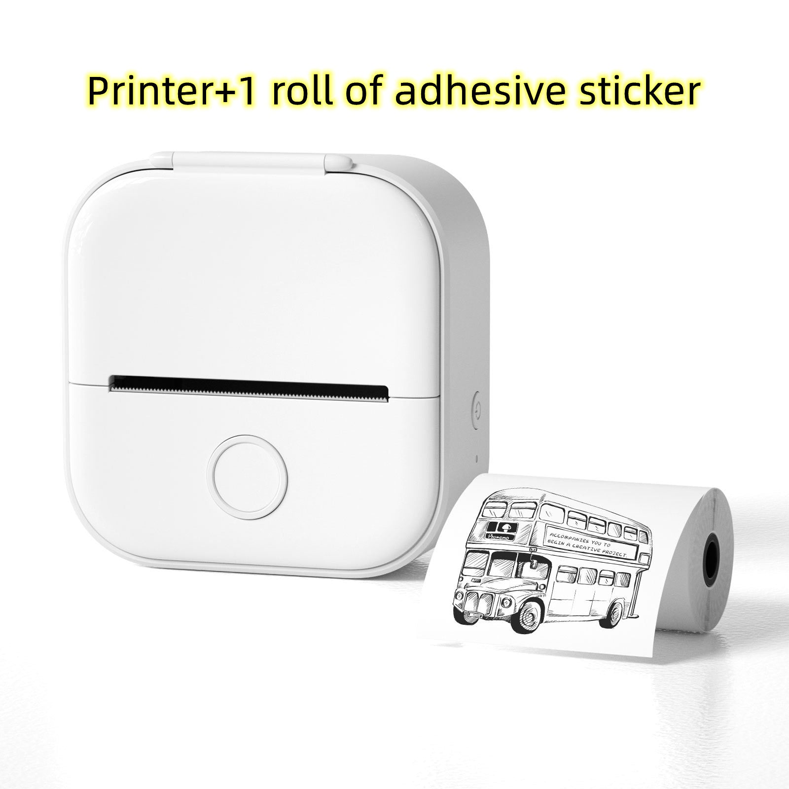 طابعة ملصقات حرارية محمولة بلوتوث للصور والبطاقات والأسئلة | Portable Mini Thermal Label Printer Home Photo Printer Bluetooth Mini Label Printer