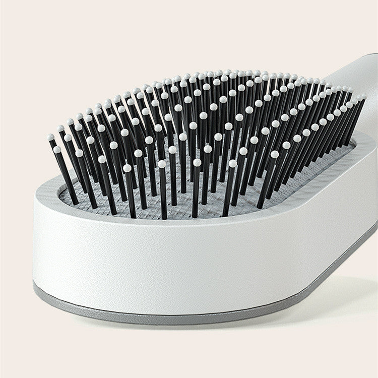 فرشاة شعر ذاتية التنظيف بضغطة واحدة مضادة للكهرباء لمساج فروة الرأس | Self Cleaning Hair Brush One-key Cleaning Anti-Static Airbag Massage Scalp Comb