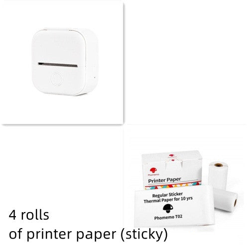طابعة ملصقات حرارية محمولة بلوتوث للصور والبطاقات والأسئلة | Portable Mini Thermal Label Printer Home Photo Printer Bluetooth Mini Label Printer