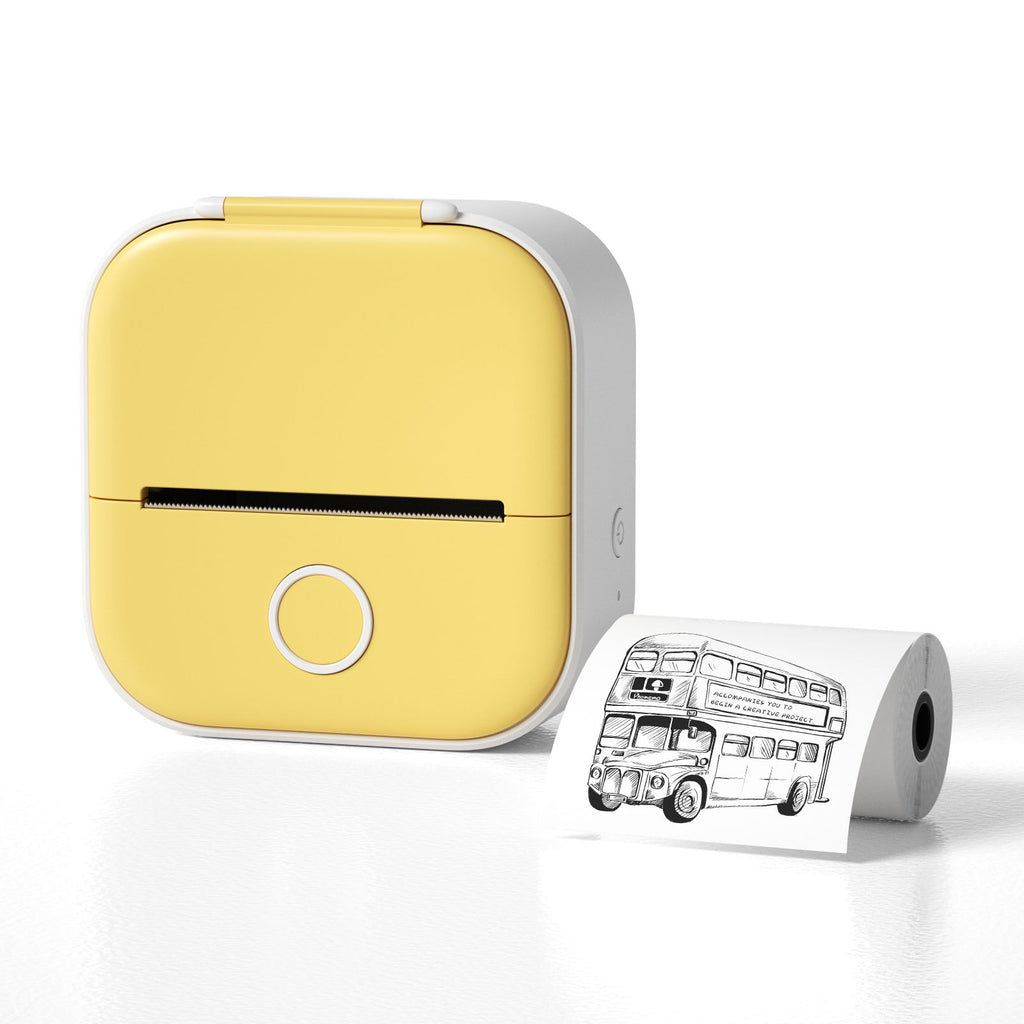 طابعة ملصقات حرارية محمولة بلوتوث للصور والبطاقات والأسئلة | Portable Mini Thermal Label Printer Home Photo Printer Bluetooth Mini Label Printer